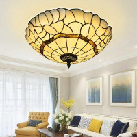 Darby Home Co Stained Glass Ceiling Lamp Fixture