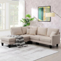 Latitude Run® 90*88" Terrycloth Modern Sectional Sofa