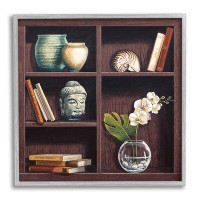 Stupell Industries Eastern Culture Inspired Bookshelf - Graphic Art on Canvas