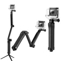 3 Way Extension Pole Hand Grip Camera Mount for Gopro and others