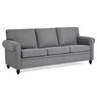 Alcott Hill 83.86"Upholstered 3 Seater Sofa, Mid Century Modern Couch W/Armrest For Living Room Small Space Bedroom