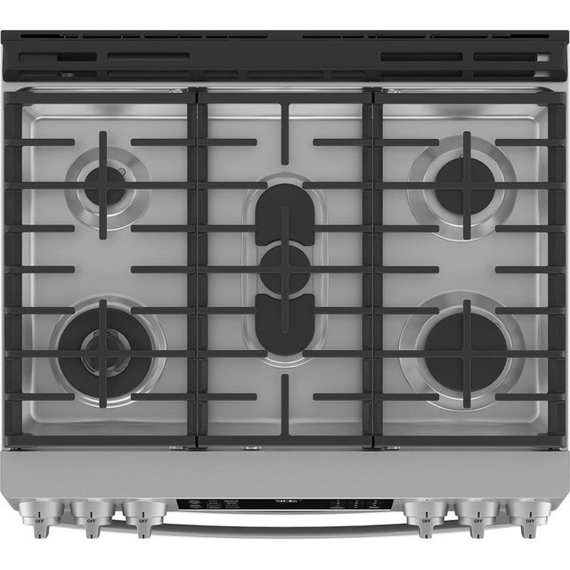 GE Profile PCGS960YPFS 30 Slide In Double Oven Gas Range Air Fry &amp; Wi-Fi Enabled Stainless Steel color in Stoves, Ovens & Ranges in Markham / York Region - Image 4