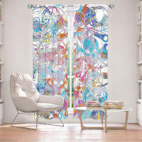 East Urban Home Lined Window Curtains 2-panel Set for Window Size by Martin Taylor - Graffiti 9