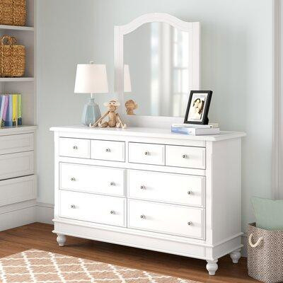 Three Posts™ Baby & Kids Commode double 8 tiroirs avec miroir Nickelsville in Dressers & Wardrobes in Québec