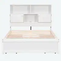 Red Barrel Studio Platform Bed with Storage Headboard, Charging Station and 2 Drawers
