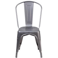 Williston Forge Roberto Clear Coated Metal Indoor Stackable Chair