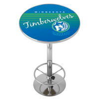 Trademark Global Minnesota Timberwolves Hardwood Classics Bar Table with Footrest