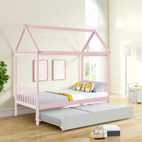 Harper Orchard Solid Wood Twin House Bed Frame