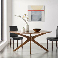 Modway Crossroads 63" Oval Wood Dining Table