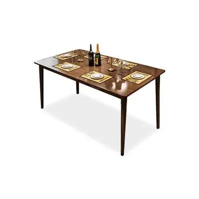 Bay Isle Home™ 55.12" Nut-brown Solid Wood Dining Table