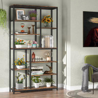 Mercer41 Grizel 79" H x 39" W Stainless Steel Etagere Bookcase