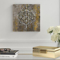 House of Hampton 'Vintage Chandelier I' Acrylic Painting Print on Wrapped Canvas