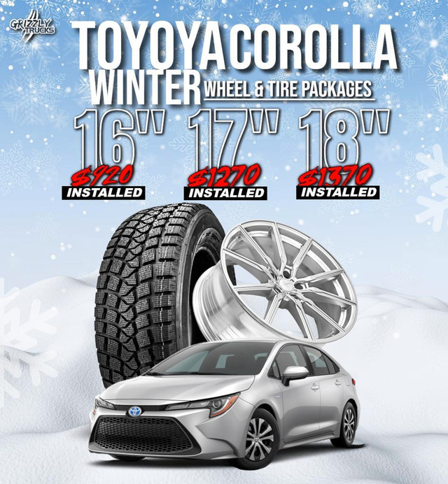 Toyota Corolla Winter Tire Packages/ Installed/ Pre-Mounted/ Free New Lug Nuts in Tires & Rims in Edmonton Area