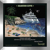 Picture Perfect International 'Martini Cove' by Michael Godard Framed Vintage Advertisement