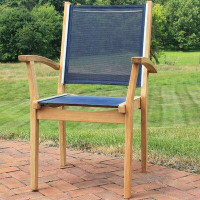 Rosecliff Heights Earls Stacking Teak Patio Dining Chair