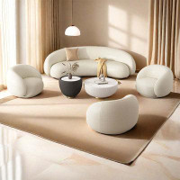 Mity Reen White creative curved lounge area reception sofa
