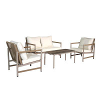 Red Barrel Studio Phadael 4 Piece Complete Patio Set with Cushions