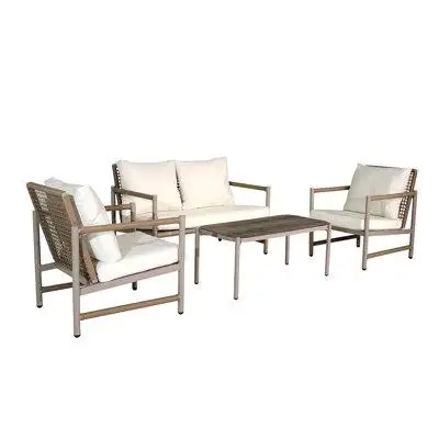 Red Barrel Studio Phadael 4 Piece Complete Patio Set with Cushions