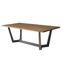 17 Stories Mid-century Modern 86.61'' Dining Table, Rectangular Mdf, Ideal For Room, Balcony, Cafe, Bar, Conference - Wa