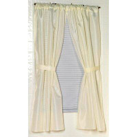Eider & Ivory™ Bottineau Window Solid Colour Semi-Sheer Rod Pocket Curtain Panels