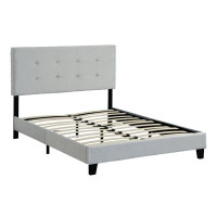 Latitude Run® Full Size Upholstered  Platform Bed Frame With  Pull Point Tufted Headboard
