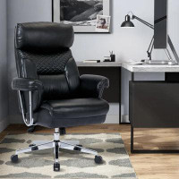 Inbox Zero Kyris Executive Office Chair Ergonomic Leather Computer Desk Chair