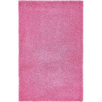 RugPal Solid/Striped Sybil Area Rug Blush Colour