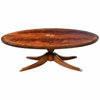 Leighton Hall Furniture Solid Wood Pedestal Coffee Table