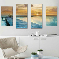 Made in Canada - Highland Dunes 'Island Time' Acrylic Painting Print Multi-Piece Image on Canvas