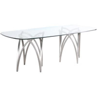 Meridian Furniture USA Madelyn Silver Dining Table