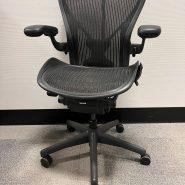 Herman Miller Aeron – Size B – Black – Fully Loaded – Posture Fit in Chairs & Recliners in Kitchener Area