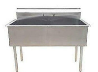 GRANDE CUVE STAINLESS 24x48 - Evier commercial sink acier inoxidable bassin animalerie lavage usine