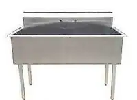 GRANDE CUVE STAINLESS 24x48 - Evier commercial sink acier inoxidable bassin animalerie lavage usine