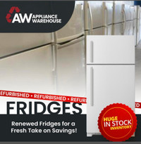 HUGE SELECTION OF REFURBISHED 18 CU FRIDGES!!!! ALL MAKES AND MODELS!!! ONE YEAR FULL WARRANTY!!!