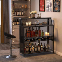 Latitude Run® Lukman Bar Unit for Liquor with Wine Storage