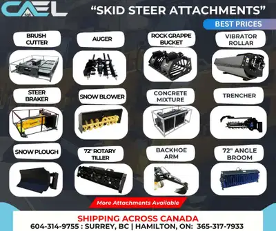 Finance Available We have a wide range of skid steer attachments. With the lowest price in the marke...