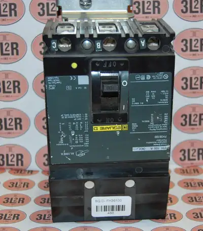 SQ.D- FH36100 (100A,600V,18KA) Molded Case Breaker
