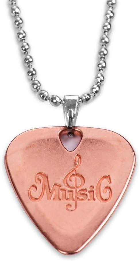 Guitar Pick Necklace Zinc alloy Pendant Guitar Accessory Rose Gold Free Shipping in Other - Image 2