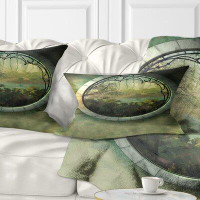 East Urban Home Fantasy Landscape with Frame Photography Pillow