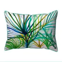 Bay Isle Home™ Teal Palms 20X24 Extra Large Zippered Indoor/Outdoor Pillow