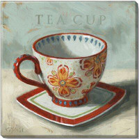 Darren Gygi Home Collection Red Teacup Giclee by Darren Gygi - Wrapped Canvas Print