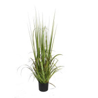 Northlight Seasonal 39" Potted Green and Red Artificial Onion Grass Plant Decoration