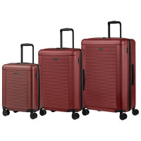 Champs Aria Collection 3-Piece Hard Side Expandable Luggage Set - Burgundy