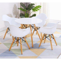 Corrigan Studio Corrigan Studio® Children Table & 4 Chairs Set Solid Construction 5 Pcs Dining Table Toddler