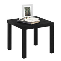Ebern Designs Ebern Designs Classic Homey Square Side Table, Black