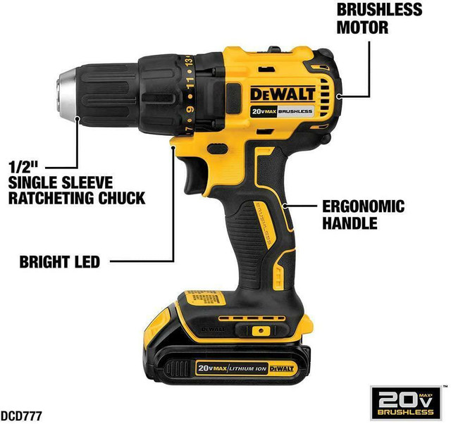 HUGE Discount! DEWALT 20V MAX Compact Brushless Drill and Impact Combo Kit | FAST, FREE Delivery to Your Door in Other Business & Industrial - Image 2