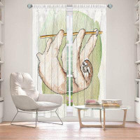 East Urban Home Lined Window Curtains 2-panel Set for Window Size 80" x 82" by Marley Ungaro - Sloth