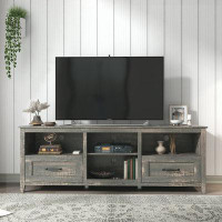 Millwood Pines TV Stand with 2 Drawers and 4 High-Capacity Storage