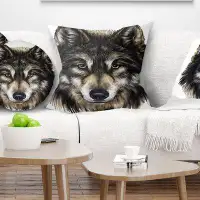 Made in Canada - East Urban Home Animal Wolf Head Pillow