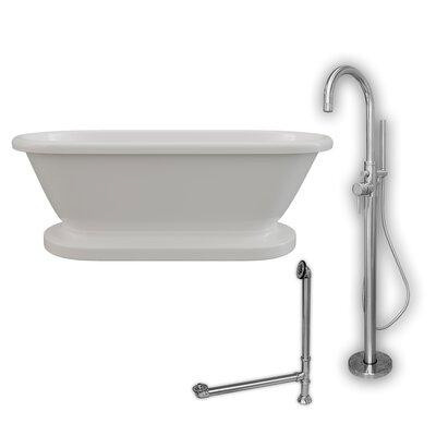 Cambridge Plumbing Baignoire de plancher avec robinet 70" x 30" in Bathwares in Québec